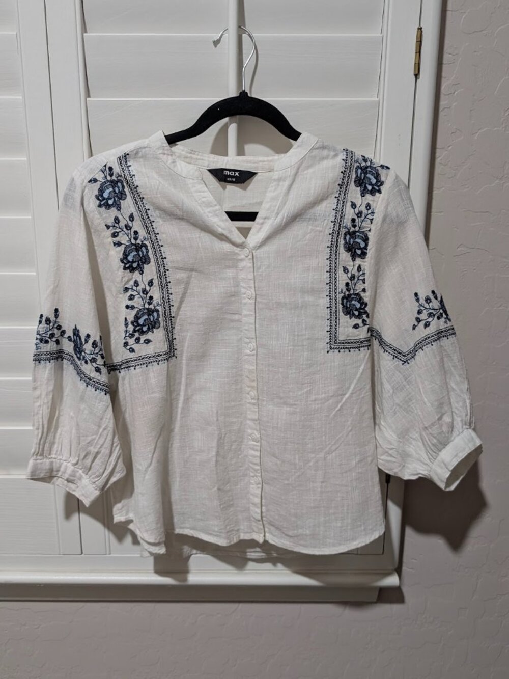 White Embroidered Blouse | Boho Chic Top